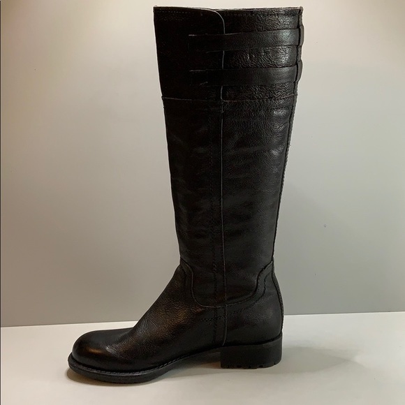 Franco Sarto Patina Leather zipper knee high boots - Picture 3 of 8